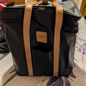 Jon Hart Design Black & Tan Men's Weekender Bag